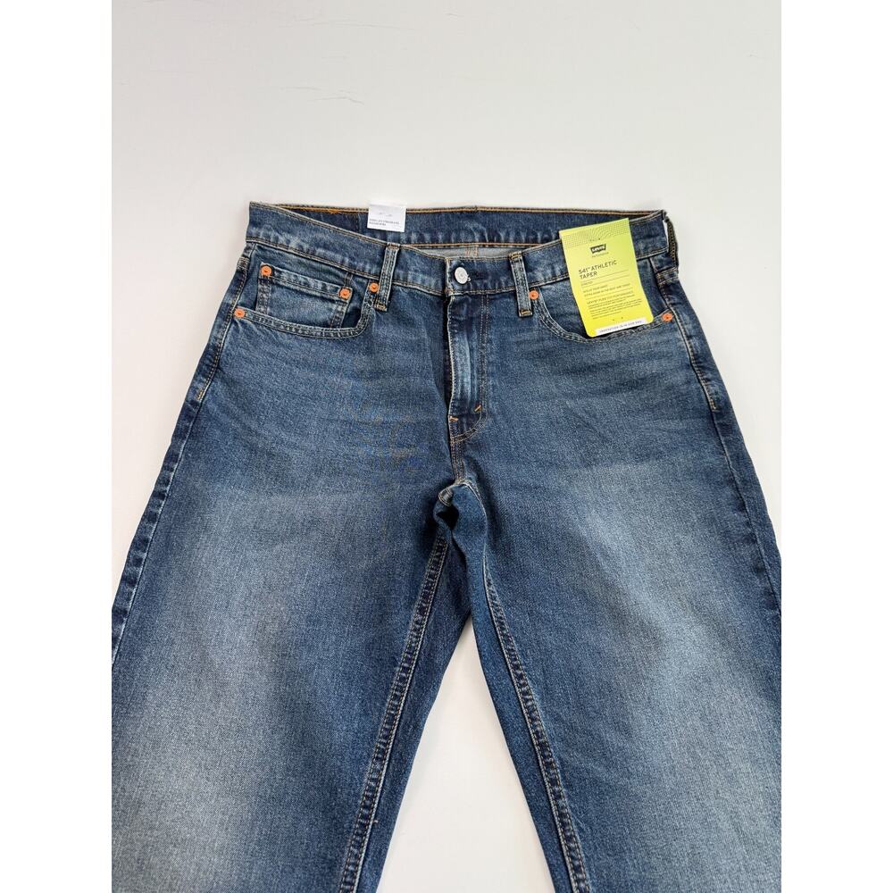 Levi's Men 541 Athletic Taper Fit Zip Fly Stretch Jeans 33x32 Blue NWT - Picture 2 of 13